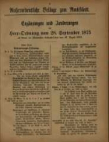 Außerordentliche Beilage zum Amtsblatt