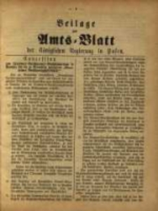 Beilage zum Amts-Blatt der Königlichen Regierung zu Posen