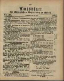 Amtsblatt der Königlichen Regierung zu Posen. 1882.07.25 Nro.30