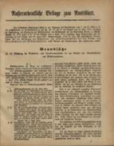 Außerordentliche Beilage zum Amtsblatt