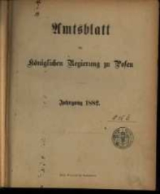 Amtsblatt der Königlichen Regierung zu Posen. 1882.01.03 Nro.1