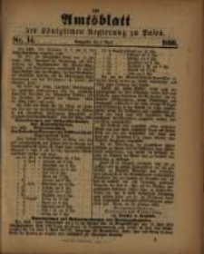 Amtsblatt der Königlichen Regierung zu Posen. 1890.04.08 Nro.14