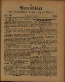 Amtsblatt der Königlichen Regierung zu Posen. 1890.07.29 Nro.30