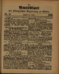 Amtsblatt der Königlichen Regierung zu Posen. 1890.08.05 Nro.31
