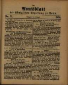 Amtsblatt der Königlichen Regierung zu Posen. 1890.08.05 Nro.31