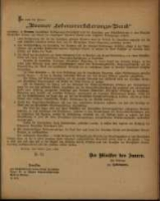 Statuten der Bremer Lebensversicherungs-Bank in Bremen...