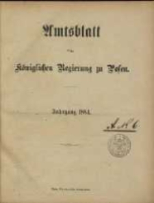 Amtsblatt der Königlichen Regierung zu Posen. 1884.01.02 Nro.1