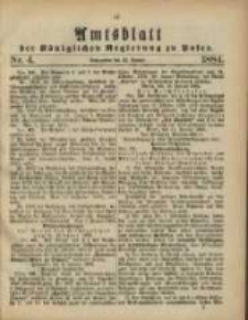 Amtsblatt der Königlichen Regierung zu Posen. 1884.01.22 Nro.4