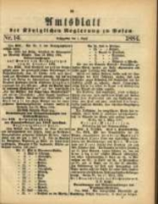 Amtsblatt der Königlichen Regierung zu Posen. 1884.04.01 Nro.14