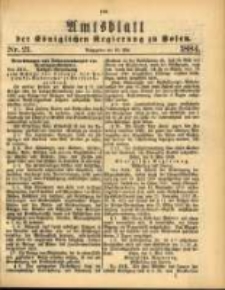 Amtsblatt der Königlichen Regierung zu Posen. 1884.05.20 Nro.21
