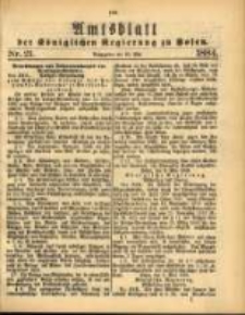 Amtsblatt der Königlichen Regierung zu Posen. 1884.05.20 Nro.21