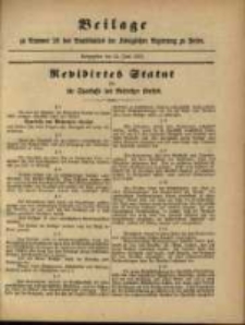 Beilage zu Nummer 26 des Amtsblattes der Königlichen Regierung zu Posen. Ausgegeben den 24. Juni 1884