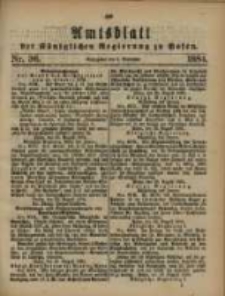 Amtsblatt der Königlichen Regierung zu Posen. 1884.09.02 Nro.36