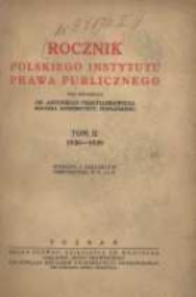 Rocznik Polskiego Instytutu Prawa Publicznego 1938/1939 T.2