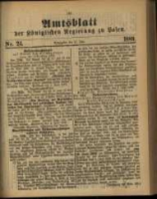 Amtsblatt der K&ouml;niglichen Regierung zu Posen. 1889.06.11 Nro.24