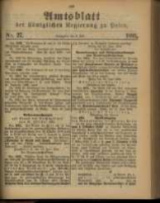 Amtsblatt der Königlichen Regierung zu Posen. 1889.07.02 Nro.27