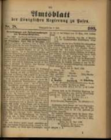 Amtsblatt der Königlichen Regierung zu Posen. 1889.07.09 Nro.28