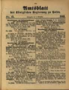 Amtsblatt der Königlichen Regierung zu Posen. 1889.11.05 Nro.45