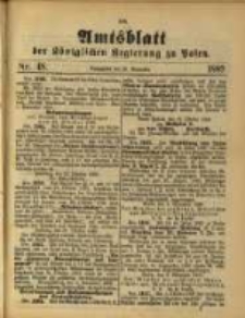 Amtsblatt der Königlichen Regierung zu Posen. 1889.11.26 Nro.48