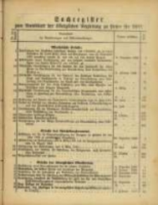 Sachregister … für 1889