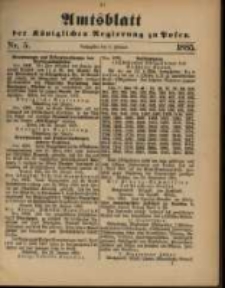 Amtsblatt der Königlichen Regierung zu Posen. 1885.02.03 Nro.5