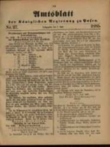 Amtsblatt der Königlichen Regierung zu Posen. 1885.07.07 Nro.27