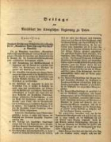Beilage zum Amtsblatt der Könglichen Regierung zu Posen