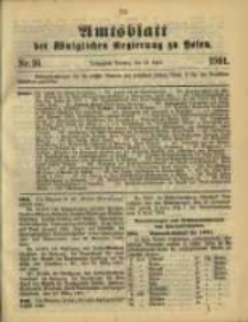 Amtsblatt der K&ouml;niglichen Regierung zu Posen. 1901.04.16 Nro.16