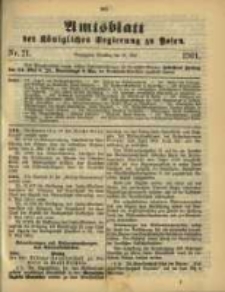 Amtsblatt der Königlichen Regierung zu Posen. 1901.05.21 Nro.21