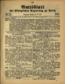 Amtsblatt der K&ouml;niglichen Regierung zu Posen. 1901.06.18 Nro.25