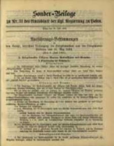 Sonder- Beilage zu Nr. 31 des Amtsblatt der Kgl. Regierung zu Posen