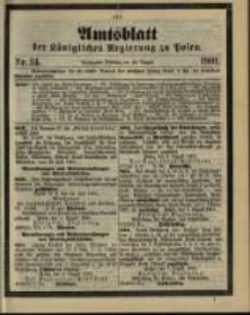 Amtsblatt der Königlichen Regierung zu Posen. 1901.08.20 Nro.34
