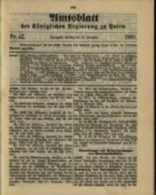 Amtsblatt der K&ouml;niglichen Regierung zu Posen. 1901.11.19 Nro.47
