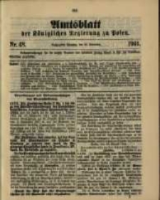 Amtsblatt der K&ouml;niglichen Regierung zu Posen. 1901.11.26 Nro.48