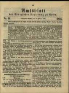 Amtsblatt der K&ouml;niglichen Regierung zu Posen. 1905.02.28 Nro.9