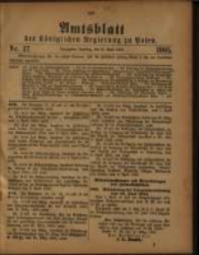 Amtsblatt der Königlichen Regierung zu Posen. 1905.04.25 Nro.17