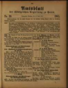 Amtsblatt der K&ouml;niglichen Regierung zu Posen. 1905.06.27 Nro.26