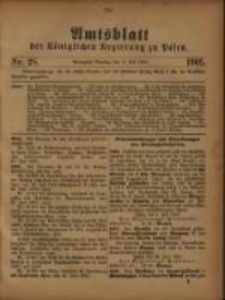 Amtsblatt der Königlichen Regierung zu Posen. 1905.07.11 Nro.28
