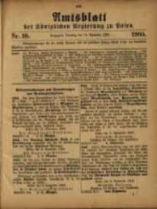 Amtsblatt der Königlichen Regierung zu Posen. 1905.09.19 Nro.38