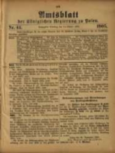 Amtsblatt der Königlichen Regierung zu Posen. 1905.10.10 Nro.41
