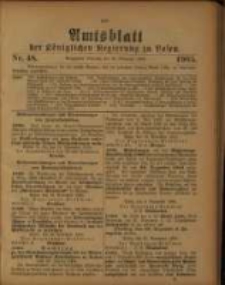 Amtsblatt der Königlichen Regierung zu Posen. 1905.11.28 Nro.48