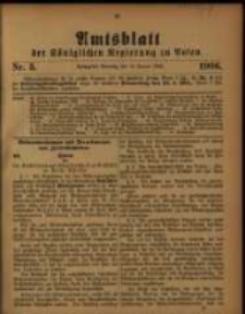 Amtsblatt der K&ouml;niglichen Regierung zu Posen. 1906.01.16 Nro.3