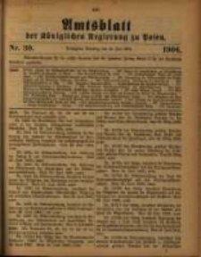 Amtsblatt der Königlichen Regierung zu Posen. 1906.07.24 Nro.30