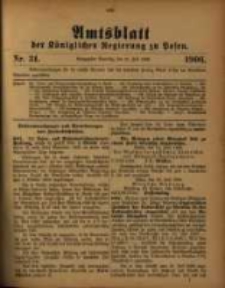 Amtsblatt der K&ouml;niglichen Regierung zu Posen. 1906.07.31 Nro.31