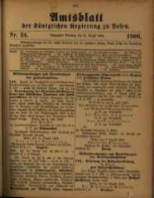 Amtsblatt der Königlichen Regierung zu Posen. 1906.08.21 Nro.34