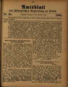 Amtsblatt der Königlichen Regierung zu Posen. 1906.09.25 Nro.39