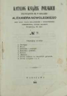 Katalog książek polskich znajdującuch się w Księgarni Aleksandra Nowoeckiego