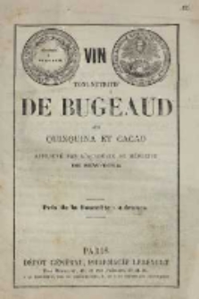 Vin toni-nutritif de Bugeaud au Quinquina et au Cacao