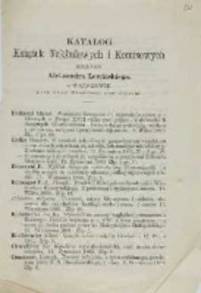 Katalog książek nakładowych i komisowych Księgarni Aleksandra Lewińskiego w Warszawie