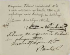 Potwierdzenie odbioru pieniędzy na książki 01.07.1863